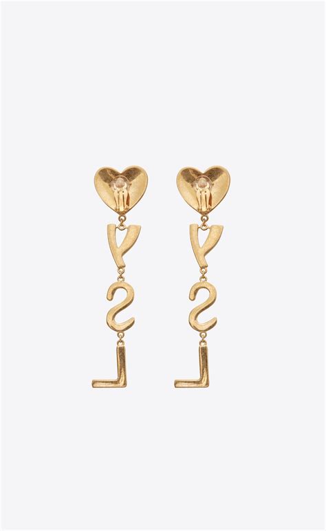 ysl heart earrings|ysl earrings harvey nichols.